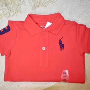 Ralph Lauren Red Short Sleeve Jumper 6M